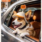 Protective Dog Riding Helmet - Adjustable Safety Hat for Outdoor Cycling & Motorcycle Adventures