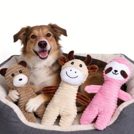 Squeaky dog ​​toys, French Bulldog teeth-cleansing toys, stress-relieving toys, plush toys for training, monkeys, foxes, sheep, rhinos, and dogs.