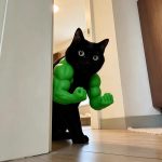 3D Printed Muscle Arm Cat Costume - Funny Hulk-Style Pet Accessory