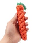Braided Carrot Rope Dog Toy - Interactive Cotton Chew & Tug Toy for Dogs - Image 4