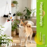 Dog toy ball for self-entertainment, boredom relief, teeth grinding, chewing, squeaking, sound-making, interactive training toy for medium to large dogs. - Image 3