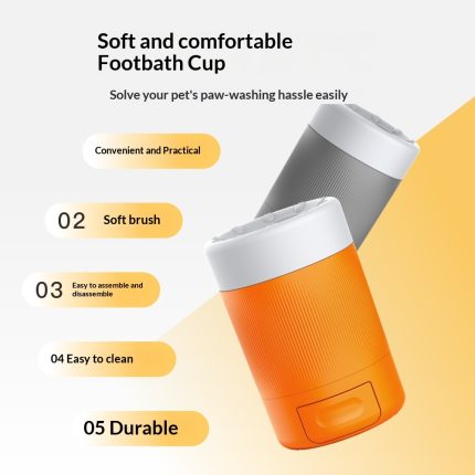 Pet paw bath cup, dog grooming paw tool, smart automatic paw bathing tool.