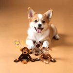 Plush Monkey Dog Toy - Interactive Squeaky Tug & Chew Toy for Dogs