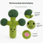 Broccoli Plush Dog Toy - Cute Interactive Squeaky Chew Toy for Dogs - Image 4