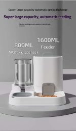 2 in 1 Automatic Pet Feeder and Water Dispenser, Large Capacity Anti-Spill Food Water Bowl for Cats and Small Dogs - Image 4
