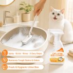 Cat Litter Box Cleaner Spray, Plant-Based Gentle Non-Irritating Pet Odor Eliminator for Cat Litter Tray - Image 2
