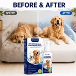 Pet Refreshing Deodorizing Spray, Natural Plant-Based Odor Eliminator for Dogs & Cats, Pet & Home Use