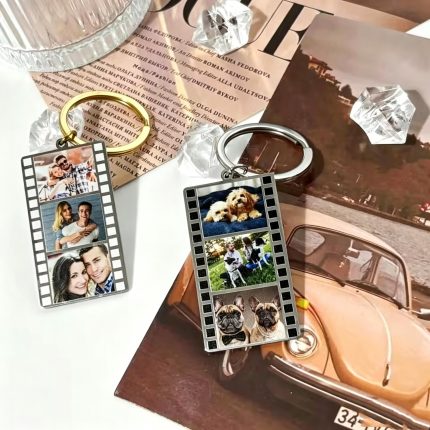 Custom Film Strip Photo Keychain, Keep Your Loved Ones Close