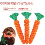 Braided Carrot Rope Dog Toy - Interactive Cotton Chew & Tug Toy for Dogs