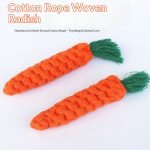 Braided Carrot Rope Dog Toy - Interactive Cotton Chew & Tug Toy for Dogs - Image 3