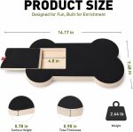 Bone Shape Dog Nail Scratch Board with Treat Compartment, Interactive Dog Toy for Natural Nail Filing - Image 8