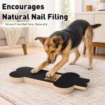 Bone Shape Dog Nail Scratch Board with Treat Compartment, Interactive Dog Toy for Natural Nail Filing - Image 4