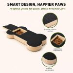 Bone Shape Dog Nail Scratch Board with Treat Compartment, Interactive Dog Toy for Natural Nail Filing - Image 7